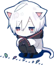 😶-Mafumafu Sticker (cat) :: @line_stickers, Telegram Sticker