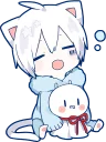 😪-Mafumafu Sticker (cat) :: @line_stickers, Telegram Sticker