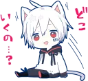 ❓-Mafumafu Sticker (cat) :: @line_stickers, Telegram Sticker