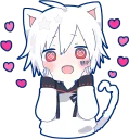 😍-Mafumafu Sticker (cat) :: @line_stickers, Telegram Sticker