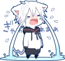 😭-Mafumafu Sticker (cat) :: @line_stickers, Telegram Sticker