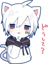 👆-Mafumafu Sticker (cat) :: @line_stickers, Telegram Sticker