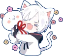 🤗-Mafumafu Sticker (cat) :: @line_stickers, Telegram Sticker