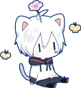 🌸-Mafumafu Sticker (cat) :: @line_stickers, Telegram Sticker