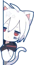 👀-Mafumafu Sticker (cat) :: @line_stickers, Telegram Sticker
