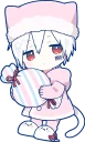 😪-Mafumafu Sticker (cat) :: @line_stickers, Telegram Sticker