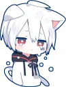 😢-Mafumafu Sticker (cat) :: @line_stickers, Telegram Sticker