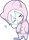 😴-Mafumafu Sticker (cat) :: @line_stickers, Telegram Sticker
