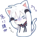 😰-Mafumafu Sticker (cat) :: @line_stickers, Telegram Sticker