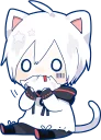 😗-Mafumafu Sticker (cat) :: @line_stickers, Telegram Sticker