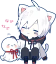 ☺️-Mafumafu Sticker (cat) :: @line_stickers, Telegram Sticker