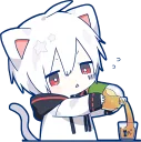 🥛-Mafumafu Sticker (cat) :: @line_stickers, Telegram Sticker