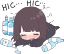 😭-Menhera-chan. SD ENG :: @line_stickers, Telegram Sticker