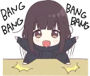 😤-Menhera-chan. SD ENG :: @line_stickers, Telegram Sticker