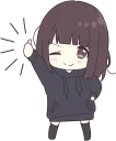 👍-Menhera-chan. SD ENG :: @line_stickers, Telegram Sticker