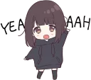 🙌-Menhera-chan. SD ENG :: @line_stickers, Telegram Sticker
