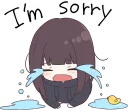 🙏-Menhera-chan. SD ENG :: @line_stickers, Telegram Sticker