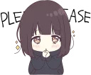 🙏-Menhera-chan. SD ENG :: @line_stickers, Telegram Sticker