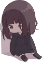 😶-Menhera-chan. SD ENG :: @line_stickers, Telegram Sticker