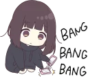 😤-Menhera-chan. SD ENG :: @line_stickers, Telegram Sticker