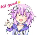 🖐️-Nep-Nep Stickers "Neptune", Telegram Sticker