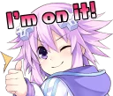 👍-Nep-Nep Stickers "Neptune", Telegram Sticker