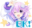 ✌️-Nep-Nep Stickers "Neptune", Telegram Sticker