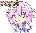 🤫-Nep-Nep Stickers "Neptune", Telegram Sticker