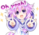 ✌️-Nep-Nep Stickers "Neptune", Telegram Sticker