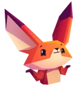 ❓-Little Cute Fox, Telegram Sticker