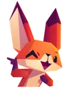 😜-Little Cute Fox, Telegram Sticker