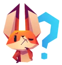 🤔-Little Cute Fox, Telegram Sticker