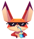 😎-Little Cute Fox, Telegram Sticker