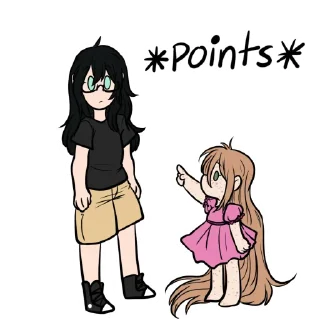 👈-Little Raina, Telegram Sticker