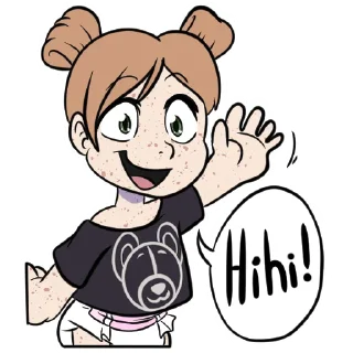👋-Little Raina, Telegram Sticker
