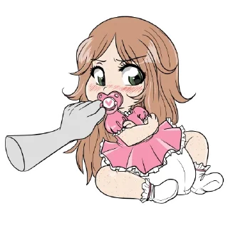 🤫-Little Raina, Telegram Sticker