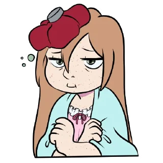 🤒-Little Raina, Telegram Sticker
