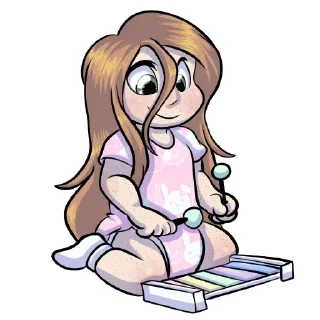 🎼-Little Raina, Telegram Sticker