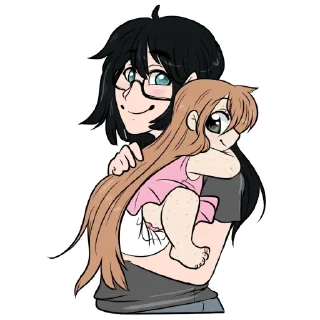 👨‍👧-Little Raina, Telegram Sticker