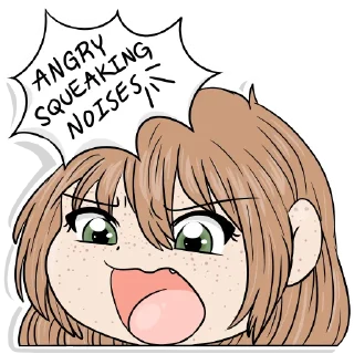 🤬-Little Raina, Telegram Sticker