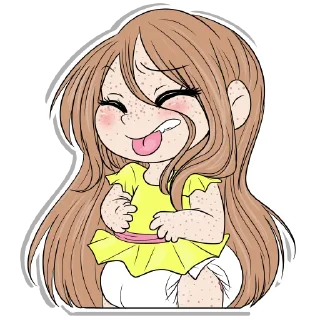 😬-Little Raina, Telegram Sticker