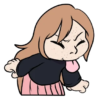 👅-Little Raina, Telegram Sticker