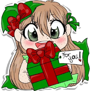 🎁-Little Raina, Telegram Sticker