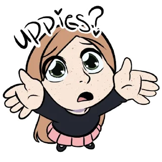 ⬆️-Little Raina, Telegram Sticker
