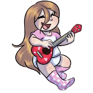 🎸-Little Raina, Telegram Sticker