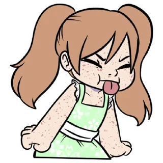 👅-Little Raina, Telegram Sticker