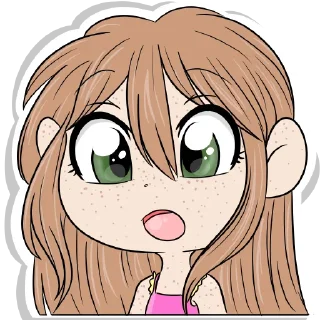 😮-Little Raina, Telegram Sticker