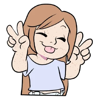 ✌-Little Raina, Telegram Sticker