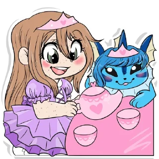🫖-Little Raina, Telegram Sticker