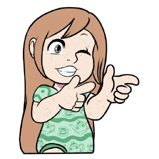 👉-Little Raina, Telegram Sticker